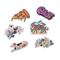 Conception personnalisée imprimé logo décalcomanie holographique voiture autocollants étanche hologramme laser vinyle découpé dessin animé autocollant