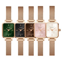 Montre élégante pour femmes, acier inoxydable, cadran carré classique, bracelet, mouvement Miyota, montre à quartz, personnalisez votre marque
