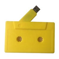 Vente en gros d'usine Cassette audio Flash Disk Usb 2.0 Clé USB en plastique avec logo personnalisé