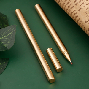 Luxe Kantoorschool Koper Unieke Metalen <span class=keywords><strong>Pen</strong></span>, Ronde Massief Messing <span class=keywords><strong>Pen</strong></span>, Gouden Relatiegeschenken <span class=keywords><strong>Pen</strong></span> - Product Image 5