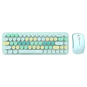 Combo de Teclado y Ratón Inalámbrico OEM Retro de Alta Calidad con Teclas DOT, 2.4Ghz, Diseño Dulce y Lindo, Ideal para Regalo - Product Image 1