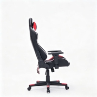Bureau d'ordinateur de style moderne avec tubes lumineux LED, chaise de jeu ergonomique personnalisée