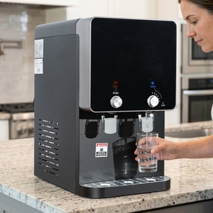 Dispenser d'Acqua in Acciaio Inox con Sistema di Osmosi Inversa, Filtro RO per Acqua Calda e Fredda, Refrigeratore d'Acqua per Uso Domestico - Product Image 1