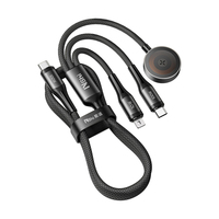 Cable de Carga Rápida 3 en 1 de 100 W para IWatch, Cable Divisor USB C, Cable de Carga Múltiple para IWatch, iPhone, Android y Más