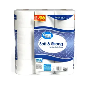 newest wrapping design supermakert's toilet roll paper for home and office use