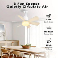 2024 nouveau E26/E27 6 lame télécommande ventilateur lampe avec lumières LED ventilateurs de plafond silencieux pour chambre salon intérieur bureau utilisation