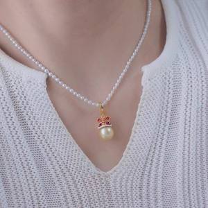 Accesorios de Perlas DIY, Colgante de Plata S925 con Cierre de Tigre Vacío, Redondo de 11-13 mm para Collar 31281DIY - Product Image 4