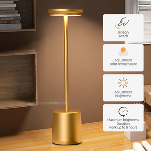 Lampada da Tavolo <span class=keywords><strong>LED</strong></span> Moderna e Semplice, Ricaricabile, Touch, in Metallo, con Temperatura di Colore Regolabile, Tre Colori, <span class=keywords><strong>per</strong></span> Comodino, Bar, Uso Esterno Notturno - Product Image 4