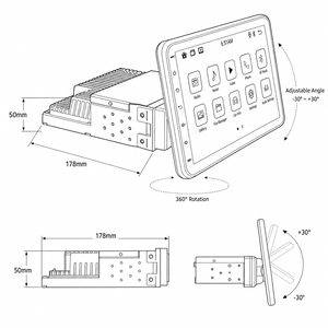 Navigation automobile Android universelle à écran rotatif à 360°, autoradio GPS WiFi 1 DIN, <span class=keywords><strong>antenne</strong></span> GPS WiFi, vente en gros - Product Image 6