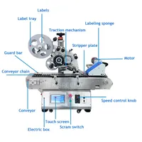 FK-608 automatique flacon horizontal applicateur d'étiquettes ampoule rouge à lèvres flacon d'injection bouteille en plastique tube autocollant étiqueteuse