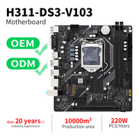 Carte mère de bureau H311, chipset B250, LGA1151, double canal DIMM, 16 Go DDR3, compatible I3 I5 I7