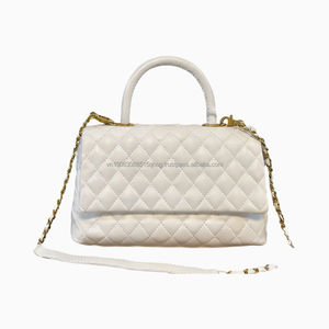 Elegante Mini Bolso de Mano Acolchado Coco para Mujer, Bolso de Hombro de Cuero de Lujo con Cadena y Asa Metálica para Boda - Product Image 2