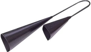 Gelsonlab HS-SLB campana Agogo, dos tonos, instrumento tradicional de percusión latina de mano con palo de madera - Product Image 5