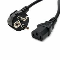 Cordon d'alimentation européen à 3 broches, conducteur en cuivre pur avec isolation en PVC, sans métaux lourds nocifs, rallonge pour appareils électroménagers