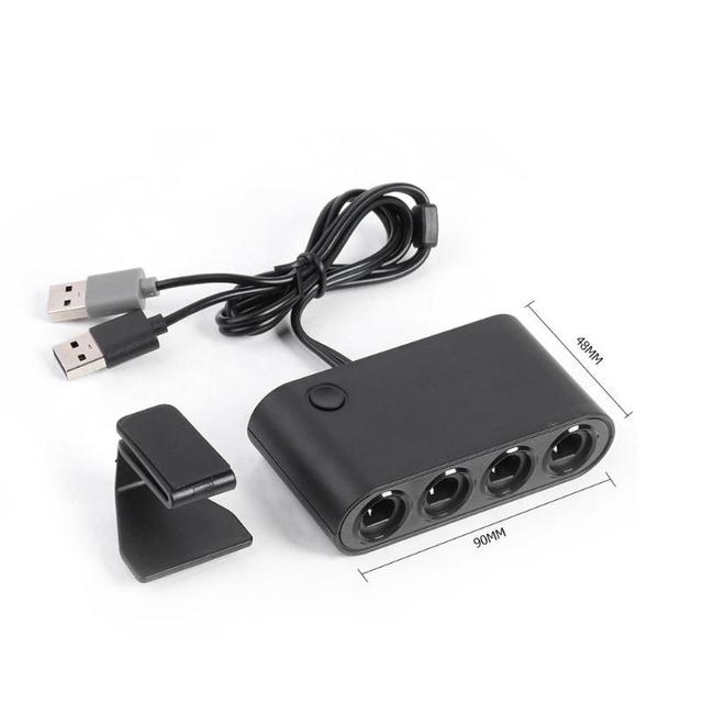 USB Adapter with 4 Ports GC Controllers for Gamecube Fit for Nintend for Switch Wii U/PC Console Game Accessories