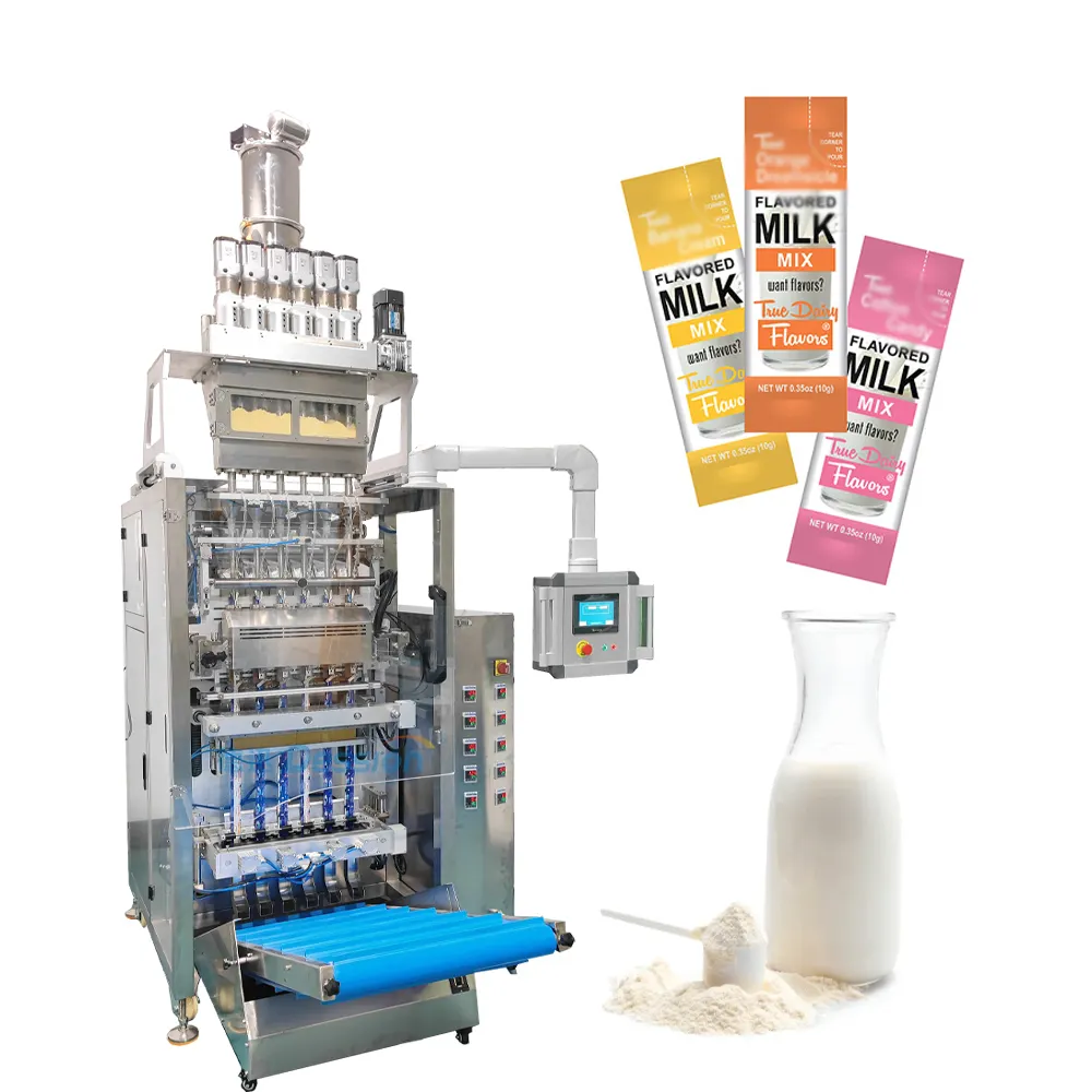 High Quality Vacuum Feeding Milk Powder Packing Sealing Machine Automatic Coffee Protein Powder Sachet Packaging Machine