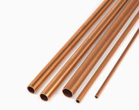 Tube en cuivre pur droit T2, tuyau en cuivre rouge pour systèmes de climatisation et de réfrigération HVAC, vente en gros
