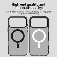 Étui de téléphone portable transparent Tpc+TPU antichoc compatible avec la charge magnétique sans fil, anti-jaunissement pour 17 Air Pro Max