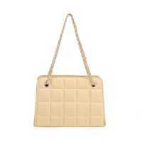2025 nuevo bolso de hombro de cadena Retro coreano para mujer Color sólido patrón de caramelo rombal bolso de moda de verano para axilas HECHO DE PU