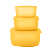 Conteneur alimentaire réutilisable en silicone, 200 ml, 300 ml, 600 ml, boîte de conservation transparente pour soupes et fruits, garde au frais