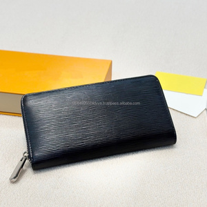High Quality Designer PU Leather <b>Long</b> <b>Wallet</b> Card Holder Men Women's Key Pocket Clutch With Pocket - Product Image 1