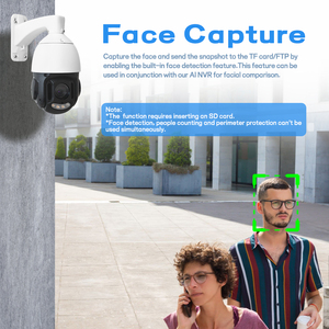 Caméra PTZ à suivi automatique, caméra IP POE PTZ à suivi automatique 20x, IP66, IR 80m, H.265, caméra IP POE extérieure, caméra de <span class=keywords><strong>sécurité</strong></span> IP POE - Product Image 1