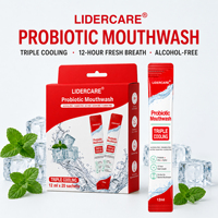 Sachets de Liquide Bain de Bouche LIDERCARE Prêts à Expédier 12ml Sans Alcool Soin Buccal Vente en Gros