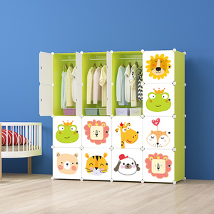 <span class=keywords><strong>Armadio</strong></span> Moderno Minimalista in Plastica per Bambini, Design Antico e Cartoonesco, per Camera da Letto, Asilo Nido e Soggiorno - Product Image 6