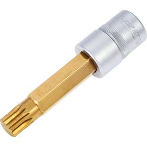 HAZET Douille de tournevis 990LG-14 ∙ 1/2 pouce (12.5mm) carré, creux ∙ Profil à denture dentelée intérieure XZN ∙ Taille M14 - Product Image 1