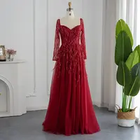 apaciguar Tanga estrecha aritmética Venta al por mayor hermosa vestido rojo vino para fiesta de boda para  ocasiones especiales: Alibaba.com
