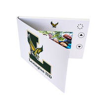 Vente directe usine : Boîte de brochure vidéo en papier fait main 7 et 10,1 pouces avec écran LCD, carte cadeau, livret de vœux, lecteur de mariage pour la publicité