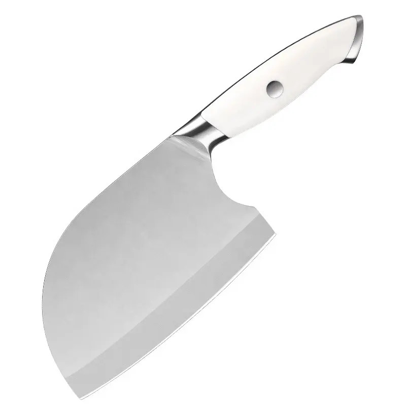 7 इंच 9cra18mov सफेद एब्स के साथ क्लीवर चाकू बनाता है उच्च कार्बन स्टील तेज शेफ मांस सब्जी