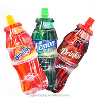 Sachet de Jus en Plastique Personnalisé en Forme de Bouteille, Prix Usine, Pochette avec Bec Personnalisé, Emballage de Jus de Fruits, Sachet de Boisson
