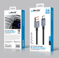 Kabel Nilon Kepang & Logam 60W Pengisian Cepat Tipe-C dengan Konduktor Tembaga Murni untuk Ponsel Laptop Earphone OEM