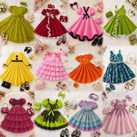 Nouvelle Robe de Princesse pour Filles 2-10 Ans, Manches Courtes, Tulle Bouffant, Longueur Genou, Lavable, Été 2026 – Idéale pour Fêtes d'Anniversaire