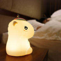 Veilleuse créative tactile pour enfants, rechargeable, personnalisable, en forme de lapin RGB, colorée, à capteur de mouvement, pour bébés et jeunes enfants, vente en gros