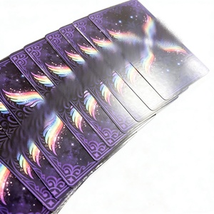 Jeu de cartes de tarot personnalisé <span class=keywords><strong>avec</strong></span> feuille holographique |   Cartes de tarot imprimées de qualité supérieure <span class=keywords><strong>avec</strong></span> un design arrière arc-en-ciel pour la divination et les cadeaux - Product Image 5