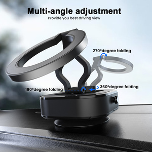 Support magnétique pour téléphone à ventouse électrique 360° °   Miroir rotatif pliable pour pare-brise, tableau de bord, bureau, salle de sport, surface lisse - Product Image 4
