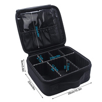 Portable Voyage Cosmétique Cas Organisateur Zipper Réglable Nylon Diviseurs pour Pinceaux De Maquillage Bijoux Accessoires De Stockage