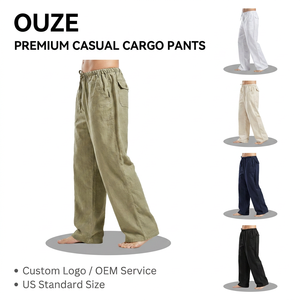 All'ingrosso <span class=keywords><strong>pantaloni</strong></span> Casual di <span class=keywords><strong>lino</strong></span> di <span class=keywords><strong>cotone</strong></span> tinta unita Plus Size abbigliamento di <span class=keywords><strong>lino</strong></span> <span class=keywords><strong>pantaloni</strong></span> da uomo con tasca - Product Image 1