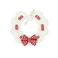 Accessoire d'écharpe de cache-cou pour animaux de compagnie en fil tricoté à motif solide fait à la main pour chats et chiens