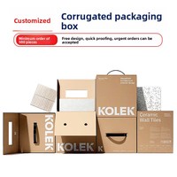 Boîte d'expédition et cadeau carrée en carton ondulé personnalisable avec option de gaufrage et poignée