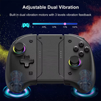 Manette de jeu sans fil Bluetooth à six axes avec détection de vibrations, RGB, pour console de jeu Nintendo Switch OLED