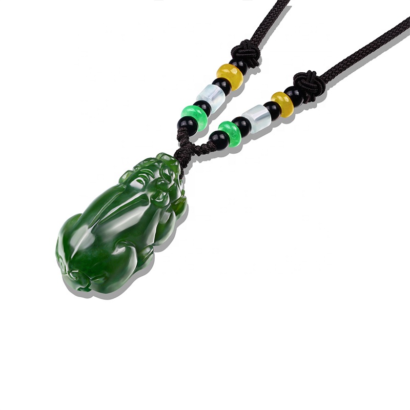 HMOIS Jade Stone Jewelry Price Wholesale Wealth and Fortune Green Jade Pendants for men