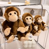 Peluche singe ou ours en polyester ultra douce avec logo personnalisé, pour mariage, anti-stress, rembourrée de coton PP lavé, finition vernie UV