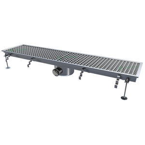 תעלות ניקוז תעשייתיות היגייניות בעיצוב מודרני, ניקוז רצפתי עם סורג, ניקוז חריצים ליניארי מלבני - Product Image 1