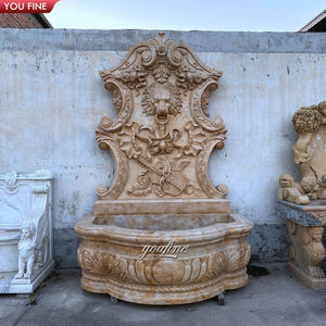 आउटडोर उद्यान संगमरमर करूब मूर्तियों पत्थर की दीवार पानी के फव्वारे - Product Image 3