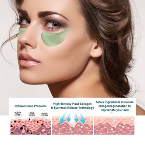 Masque pour les yeux en hydrogel de spiruline personnalisé, 60 pièces, hydratant, apaisant, usage quotidien pour les yeux gonflés - Product Image 3