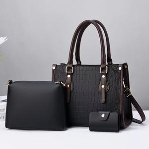 Bán buôn sang trọng 3 mảnh PU Leather Bag Set cho phụ nữ tùy chỉnh Vai Tote thời trang túi xách thiết kế Phụ nữ Crossbody Túi - Product Image 2