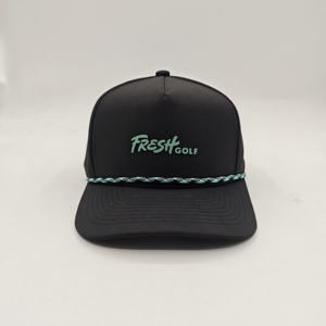 Gorra de Golf Funcional de Cinco Paneles, Sólida e Impermeable, con Emblema de Silicona Personalizado, Bajo MOQ, OEM, Perforada con Láser, Transpirable, Protección Durante Todo el Día - Product Image 5